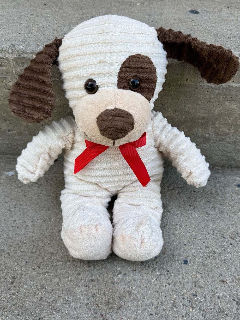 Dan Dee Brown/Beige Dog Plush Textured Stuffie